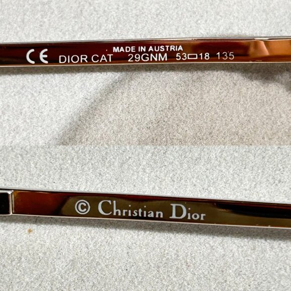 DIOR VINTAGE TINTED LOGO CAT 29GNM SUNGLASSES - Picture 8 of 10